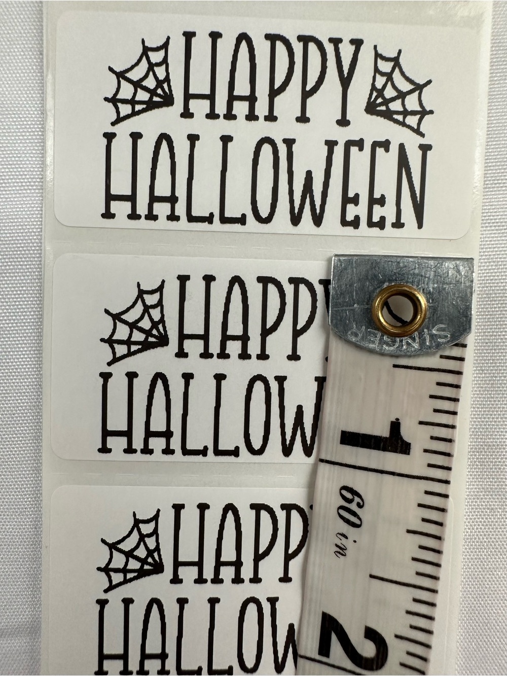 Happy Halloween Stickers Spooky Spiderweb Labels 60 Count - Picture 4 of 4